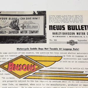 ORIGINAL HARLEY DEALER 1944 NEWS BULLETIN #966 – KNUCKLEHEAD