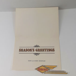 ORIGINAL HARLEY (1980’s SEASONS GREETINGS) MOLENAAR H-D-KNUCKLEHEAD