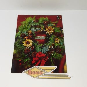 ORIG HARLEY FACTORY (1960’s) HAPPY HOLIDAY CHRISTMAS CARD-PANHEAD, KNUCKLEHEAD