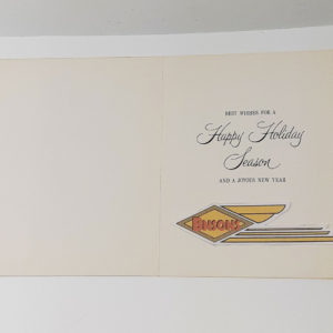 ORIG HARLEY FACTORY (1960’s) HAPPY HOLIDAY CHRISTMAS CARD-PANHEAD, KNUCKLEHEAD