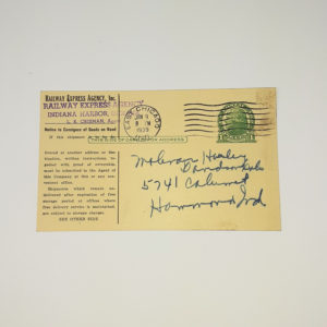 Original Authentic 1939 Post Card to Molenaar Hammond Harley-Davidson