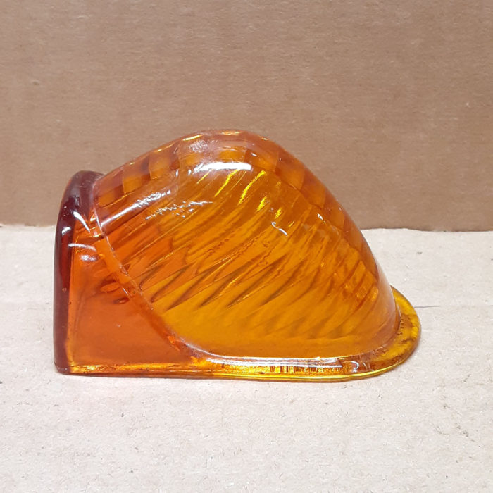 VINTAGE AMBER AUTO LAMP TRUCK LIGHT FENDER MARKER REPLACEMENT GLASS LENSE# 9411 - Image 2