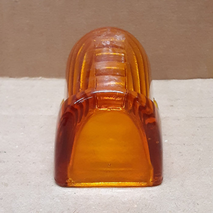 VINTAGE AMBER AUTO LAMP TRUCK LIGHT FENDER MARKER REPLACEMENT GLASS LENSE# 9411 - Image 4