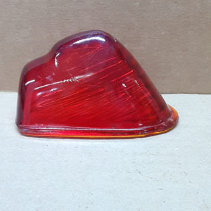 VINTAGE RED DO-RAY AUTO LAMP TRUCK LIGHT FENDER MARKER REPLACEMENT GLASS LENSE