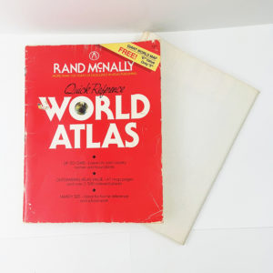 Vintage 1989 World Atlas with Giant World Map Insert