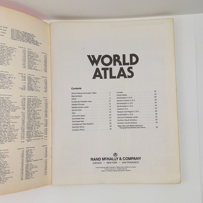 Vintage 1989 World Atlas with Giant World Map Insert - Image 2