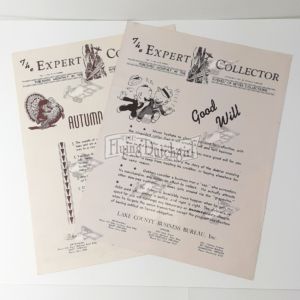 2 – Original 1945 “The Expert Collector”  News Bulletins Lake County Indiana