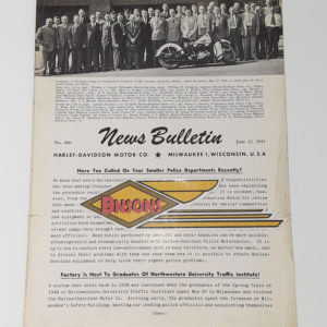 ORIGINAL HARLEY DEALER 1944 NEWS BULLETIN #960 – KNUCKLEHEAD