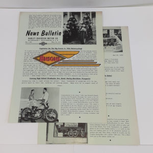 ORIGINAL HARLEY DEALER 1953 NEWS BULLETIN #1180 – PANHEAD, KNUCKLEHEAD