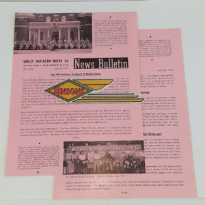 ORIGINAL HARLEY DEALER 1952 NEWS BULLETIN #1164 – PANHEAD, KNUCKLEHEAD