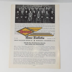 ORIGINAL HARLEY DEALER 1945 NEWS BULLETIN #996 – KNUCKLEHEAD