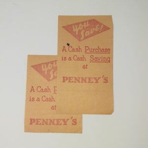 Vintage Original 1949 J.C. Penney Co Receipts