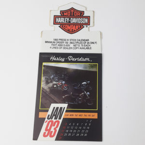 Original 1993 Harley-Davidson Dealer Give Away Sample Calendar -Rare Collectible