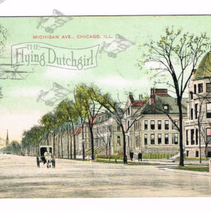 Vintage Postcard – 1908  “Michigan Ave”  Chicago, Ill.