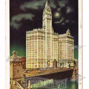 Vintage Postcard – 1943  “The Wrigley Building”  Chicago, Ill.