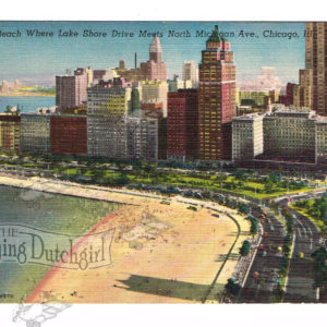 Vintage Postcard – 1930’s  “Oak Street Beach”  Chicago, Ill.