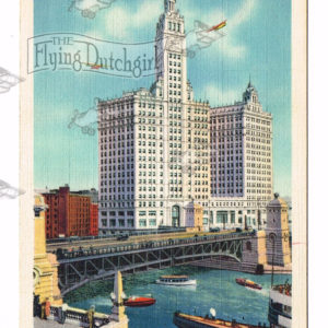 Vintage Postcard – 1930’s  “Wrigley Building”  Chicago, Ill.