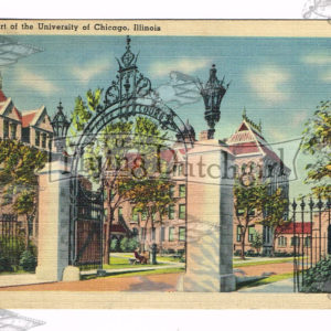 Vintage Postcard – 1939  “Hull Court, U of C” Chicago, Ill.