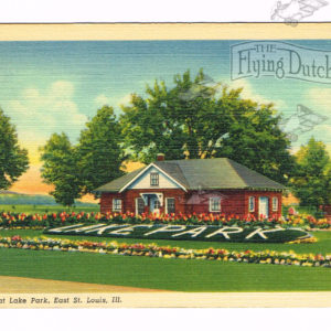 Vintage Postcard – 1930’s  “Lake Park”  East St, Louis, Ill.