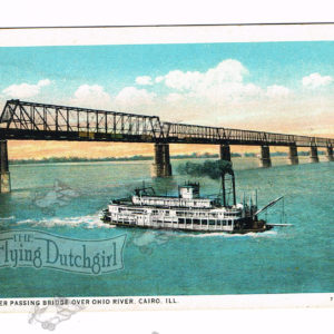 Vintage Postcard – 1930’s  “Ohio River”  Cairo, Ill.