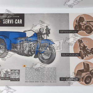 Vintage 1947-49 Harley-Davidson Servi-Car Sales Brochure – Great Collectible