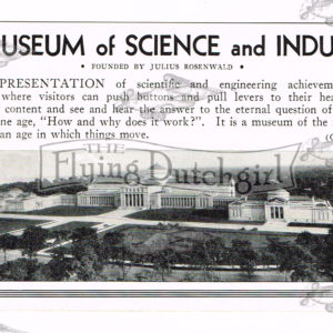 Vintage Postcard – 1930’s  “Museum of Science and Industry”  Chicago, Ill.