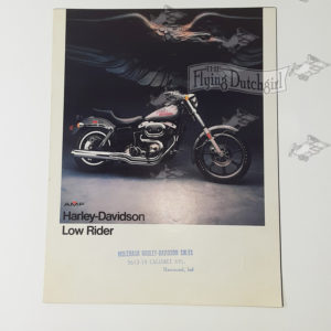 Vintage Original Harley-Davidson 1977 “Low Rider” 1st Year Sales Brochure