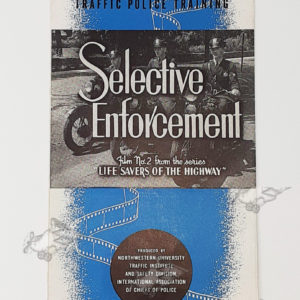 Vintage Orig 1940 Harley-Davidson “Selective Enforcement” Film Catalog Brochure