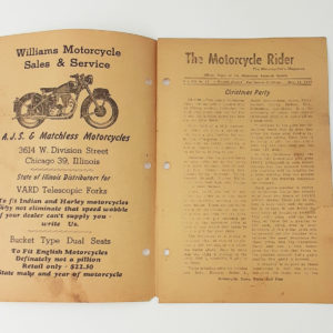 Vintage Original 1948 “The Motorcycle Rider” Magazine – Harley