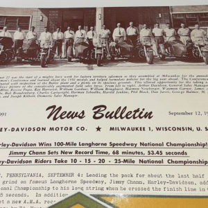 ORIGINAL HARLEY DEALER 1949 NEWS BULLETIN #1091 – PANHEAD, KNUCKLEHEAD