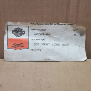 NOS ORIGINAL HARLEY FXWG OIL LINE #62703-84 – SHOVELHEAD, KNUCKLEHEAD