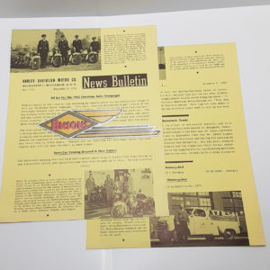 ORIGINAL HARLEY DEALER 1952 NEWS BULLETIN #1174 – PANHEAD, KNUCKLEHEAD