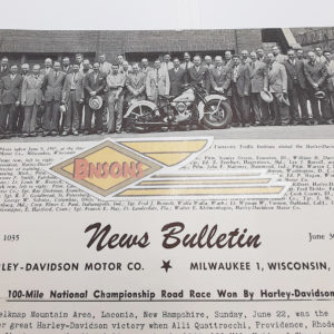 ORIGINAL HARLEY DEALER 1947 NEWS BULLETIN #1035 – KNUCKLEHEAD