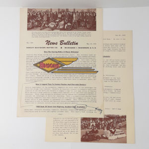 ORIGINAL HARLEY DEALER 1950 NEWS BULLETIN #1109 – PANHEAD, KNUCKLEHEAD