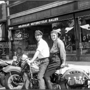 Vintage Photo “Couple Heading Out” Molenaar Harley-Davidson Hammond