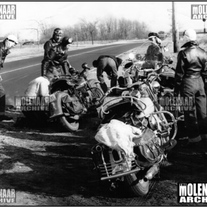 Vintage Photo “Breakdown on the Road” Molenaar Harley-Davidson 1952