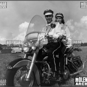 Vintage Harley Motorcycle PHOTO “Neatest Couple” Rally (1955)