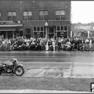 Vintage Group Photo Outside of Molenaar Harley-Davidson (1930s)