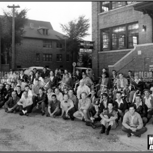 Vintage Group Photo Outside of the Harley-Davidson Factory (1950’s)