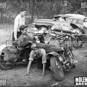 Vintage Photo “Motorcycle Field Meet” Molenaar Speedway Harley