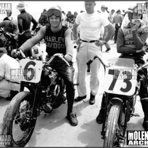 Vintage Photo “Molenaar Race Team” Daytona Beach Harley (1940s)