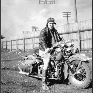 Vintage Photo “Period Modified 1941 Knucklehead” Harley-Davidson