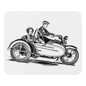 Vintage Harley-Davidson 1936, 80″ Twin Sidecar Rig – “Cuts and Mats” Mousepad