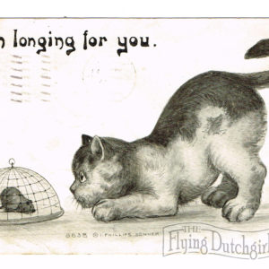 Vintage Postcard – 1910  “I’m Longing for You”  Kankakee, Ill.