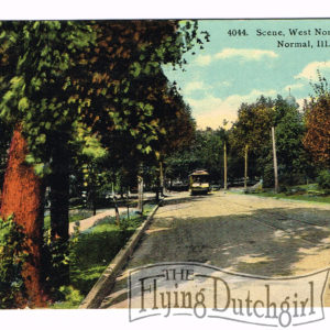 Vintage Postcard – 1917  “West North Street”  Normal, Ill.