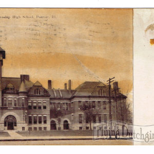 Vintage Postcard – 1910  “Township High School”  Pontiac, Ill.