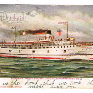 Vintage Postcard – 1916  Steamship “The United States”  Chicago, Ill.