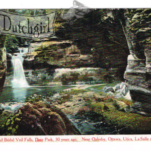 Vintage Postcard – 1912  “Bridal Vail Falls”  Ottawa, Ill.