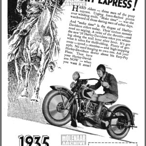 1935 Harley-Davidson VL Advertisement Motorcycle Poster | Molenaar Archive