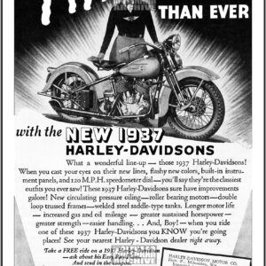 1937 Harley-Davidson Factory Dealer Poster Garage Wall Art | Molenaar Archive
